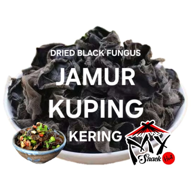 

JAMUR KUPING KERING 25GR DRIED BLACK FUNGUS WOOD EAR MUSHROOM BOKNI BOKJI HITAM HEIMUER HEIMUER 黑木耳