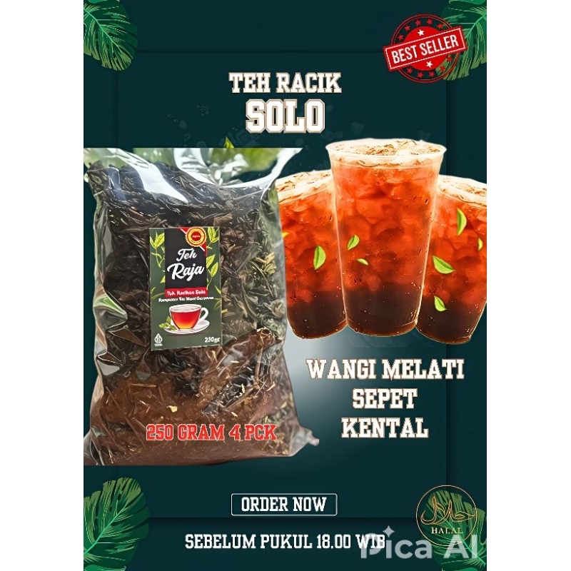

TEH RACIK SOLO TEH RAJA PAKET HEMAT 1 kg / 250g x 4pcs TEH WANGI MELATI