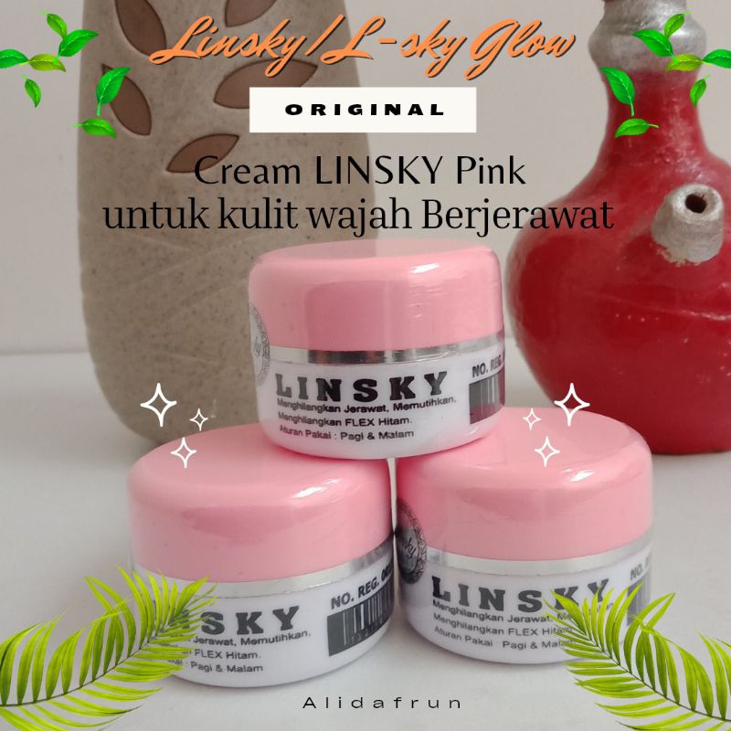 LINSKY/ L-SKY GLOW/LINSKY PINK /Berjerawat/Original Hologram