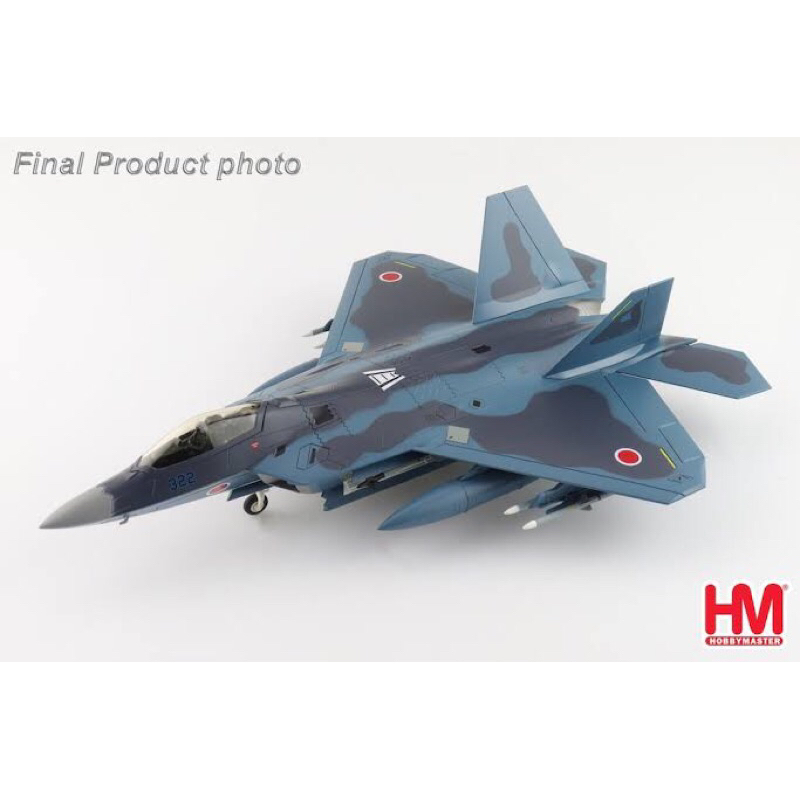 Diecast Pesawat Tempur F-22J Raptor JSDF Japan 1/72 By Hobby Master