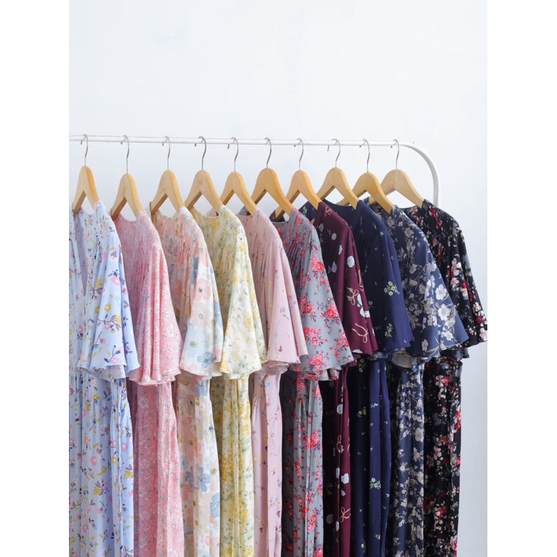 Aisyah Dress Daster Maxi Bahan Katun Rayon Premium