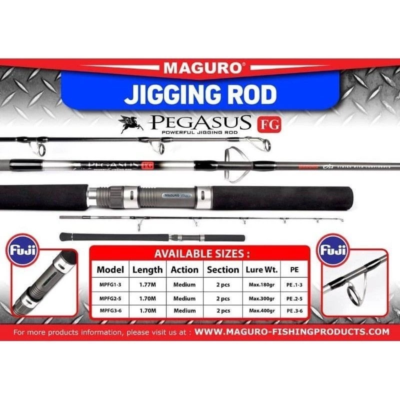 Rod / Joran Pancing Maguro Pegasus FG PE 1-3 PE 2-5 PE 3-6 | Joran Jigging | Dasaran