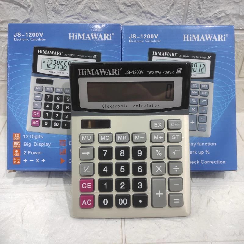 

Kalkulator Besar Himawari 12 Digit JS-1200V | Electronic Calculator