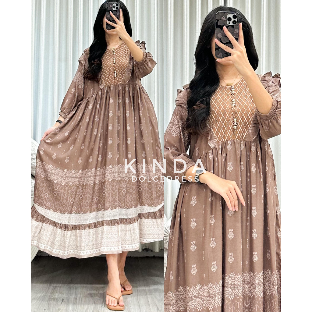 Daster Arab Kinda Midi Dolce Dress Rayon Adem