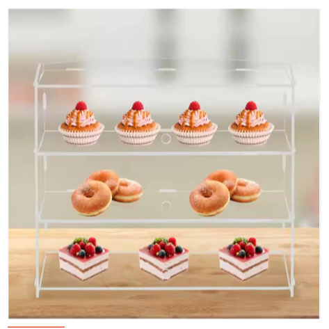 Custom Rak Kue Akrilik | Rak Custom | 4 tingkat