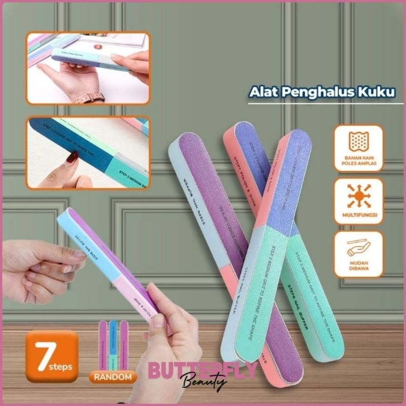 Kikir Kuku Nail Buffer 7 Sisi || Kikir 7 Step Satuan/1pc || Kikir Kuku OPI // Buffer Opi Kikir OPI