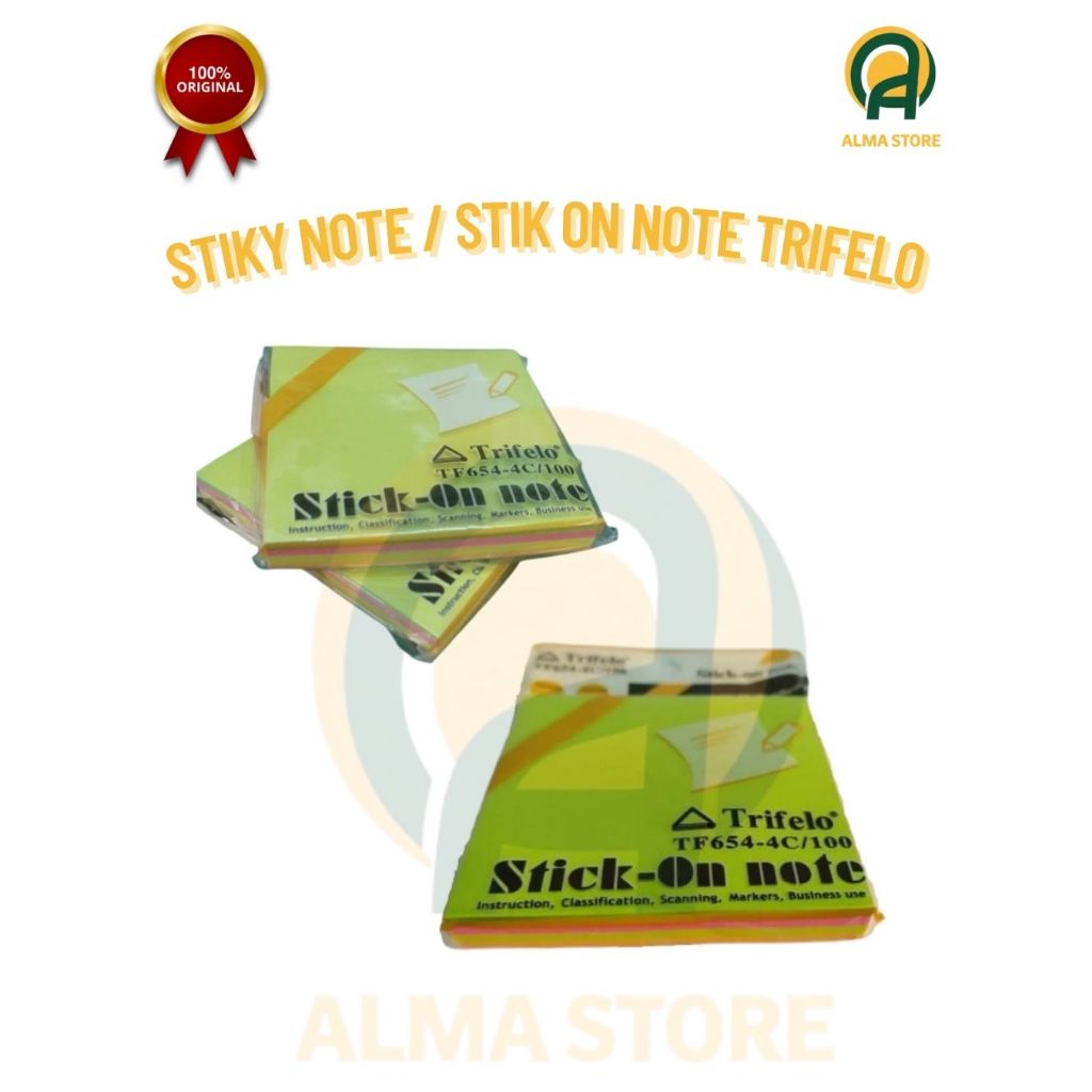 

Stiky Note / Stik on note TF 654-4C (4 Warna) Trifelo