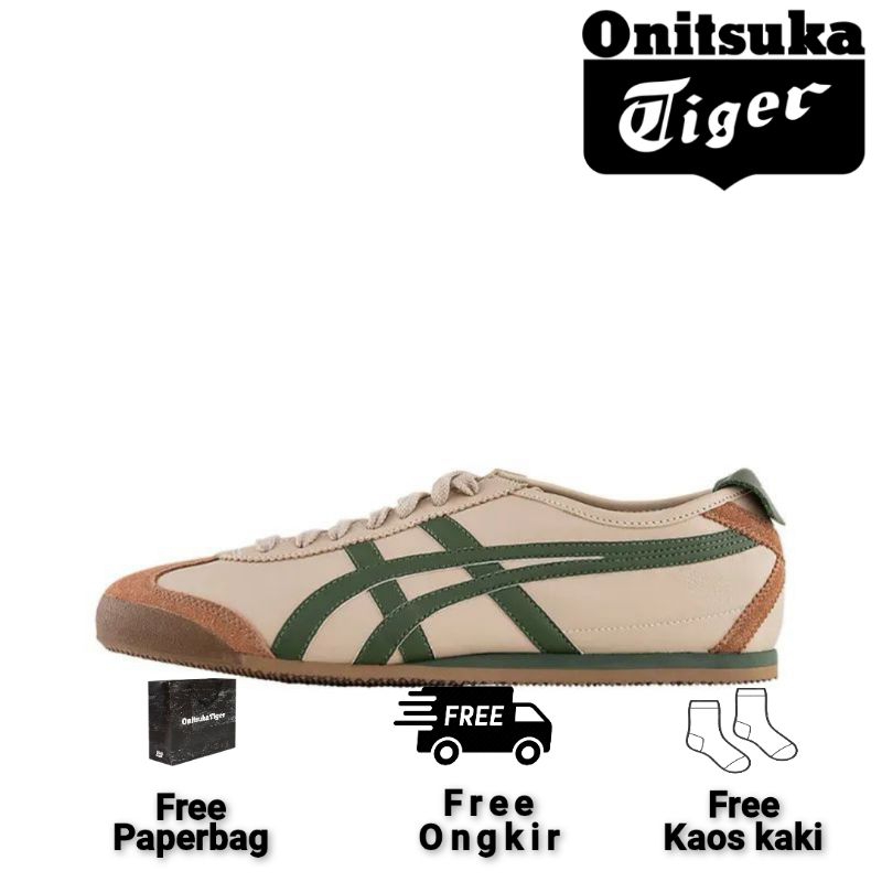 SEPATU ONITSUKA TIGER MEXICO 66 BEIGE GREEN "INDO"
