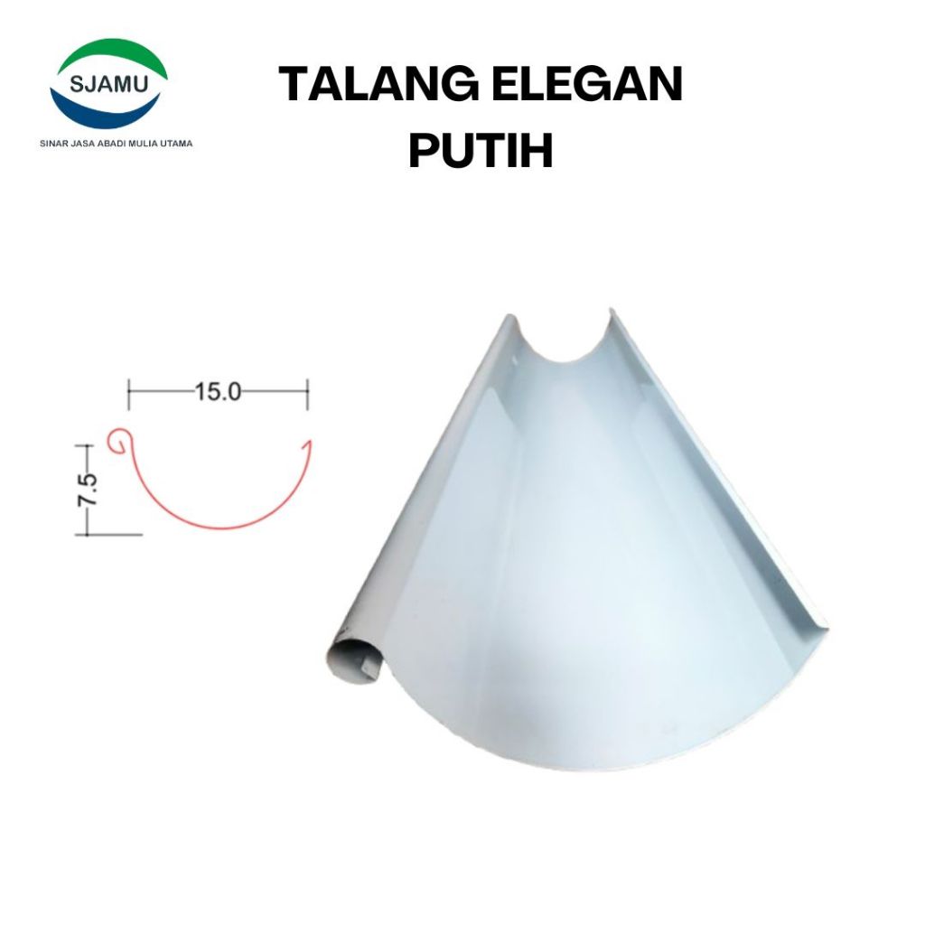 Talang Air Rumah (SJAMU Talang Metal) Talang Elegan Putih
