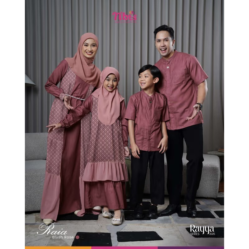RAIA BLUSH ROSE GAMIS NIBRAS 2025 Bahan Dobby Raia mix Lace mix Baby Doll