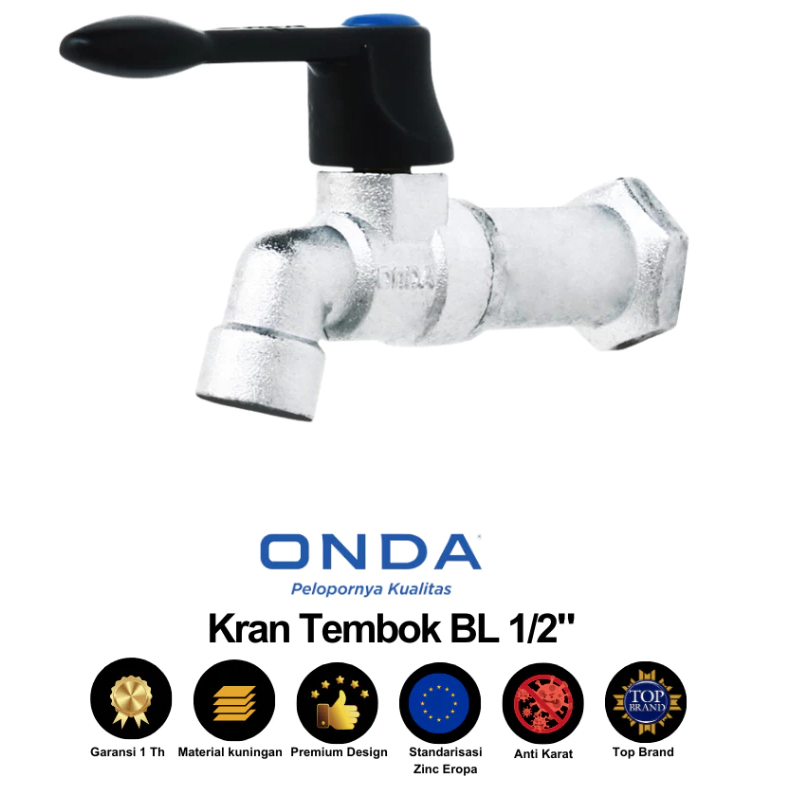 KRAN TEMBOK ONDA BL 1/2" / Kran Tembok Onda BL 1/2" Kran Air Onda Asli