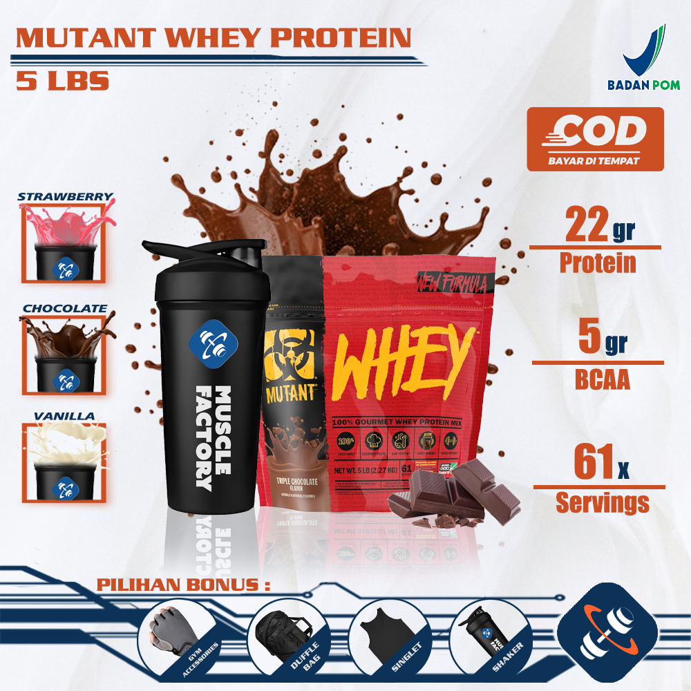 Mutant Whey 5 Lbs BPOM AOM Whey Protein