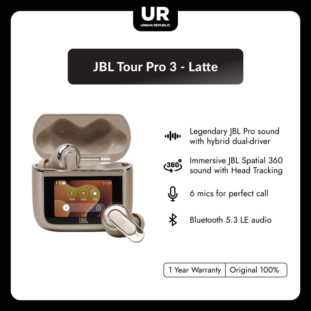 JBL Tour Pro 3 Earbuds - Latte