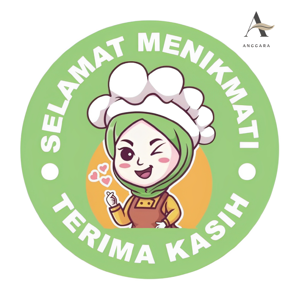 

Stiker Roll Selamat Menikmati 2.5 cm Motif Karakter Lucu Isi 500 Sticker Bulat Makanan Minuman Label