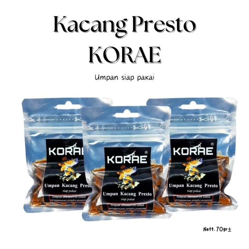 [BEST SELLER] Kacang Presto KORAE Umpan Bawal Masteran/Galatama/Harian siap pakai