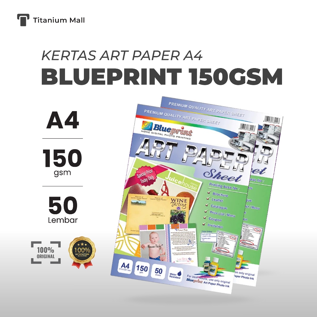 

Kertas Art Paper A4 Blueprint 150 Gsm