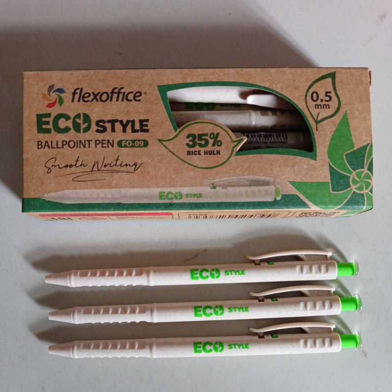 

Pulpen Flexoffice Eco Style FO-09 Biru (1pak isi 12pcs)