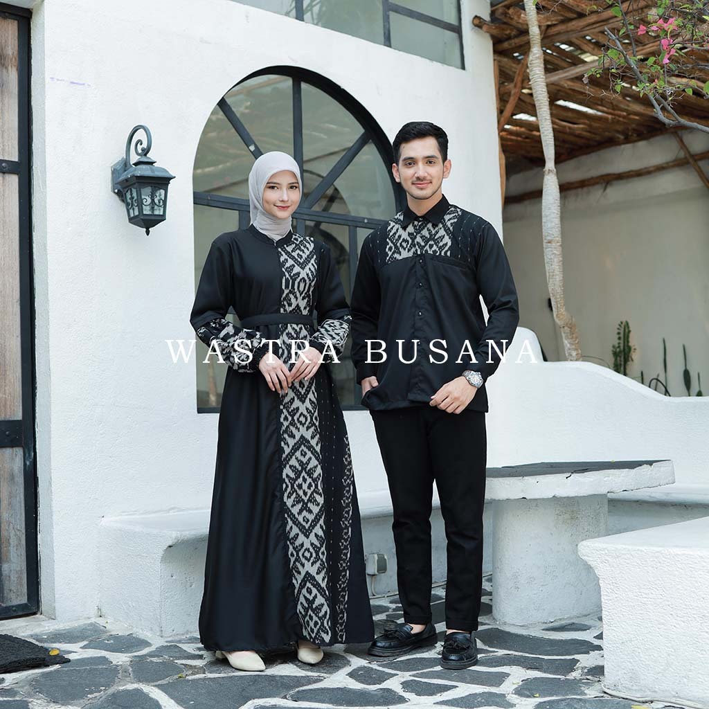 Set couple amira tenun baju kondangan, set couple busana wanita tenun, set couple ethnic tenun troso