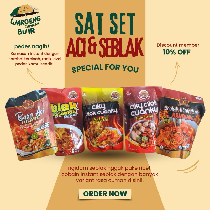 

BaksoAci/Seblak/otak-otak/Cilok Instant GurihNyoyy!!