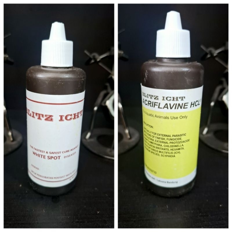 obat ikan kuning/biru blitz icht acriflavin/white spot 100ml