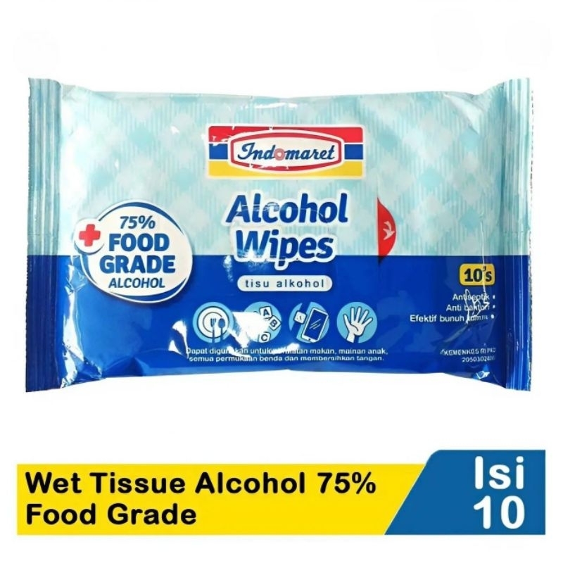 Indomaret Wet Tissue Alcohol 75% Food Grade