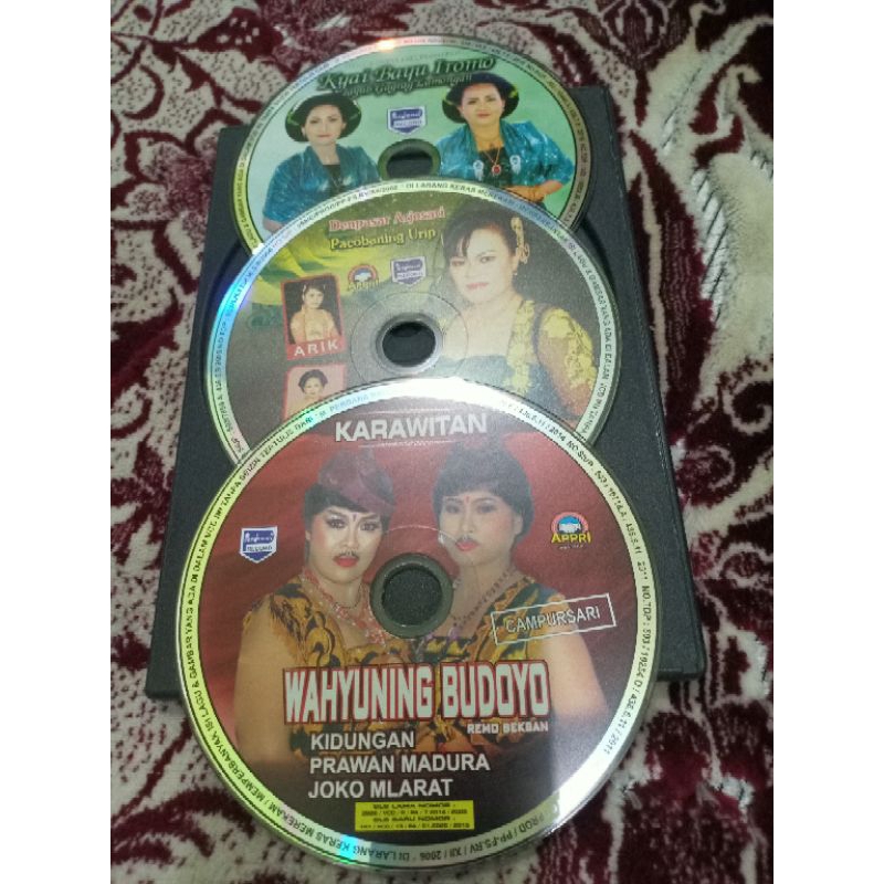 KASET VCD KARAWITAN WAHYUNING BUDOYO, KARAWITAN EKA KARYA BUDAYA,KYAI BAYU IROMO TANPA COFER BONUS B