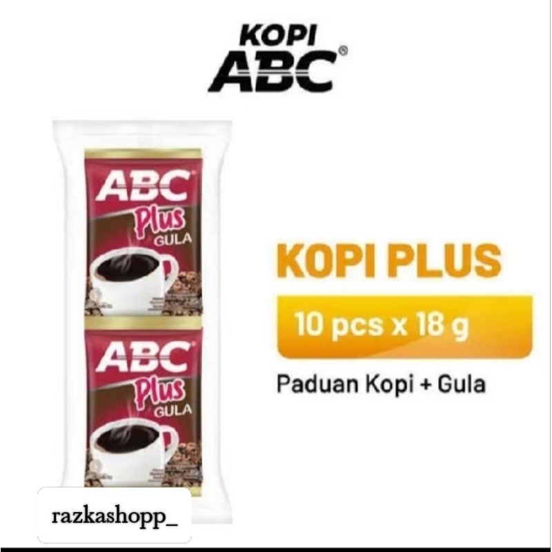 

kopi ABC PLUS (harga satu renteng isi 10 sachet)