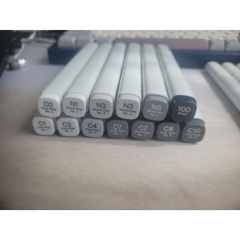 [ PRELOVED ] Copic Classic Marker bekas (Cool grey & neutral grey) 13pcs. Set