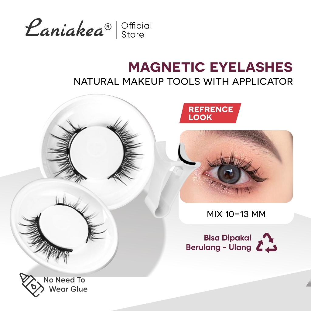 LANIAKEA Magnetic Eyelash Bulu Mata Palsu Tanpa Lem Lashes Extension With Penjepit