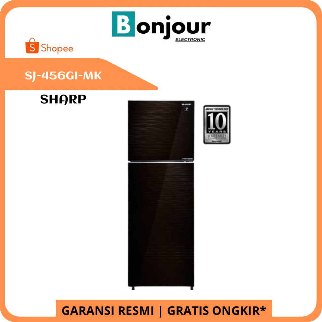 SHARP SJ-456GI-MK INVERTER KULKAS SHARP 2 PINTU SJ 456GI MK 352 LITER