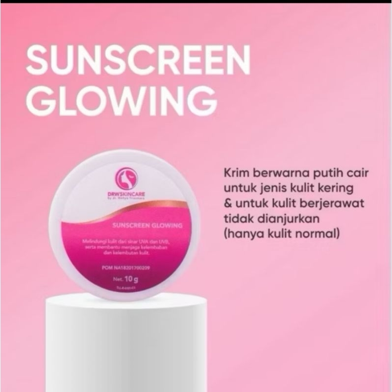 Drw skincare sunscreen glowing