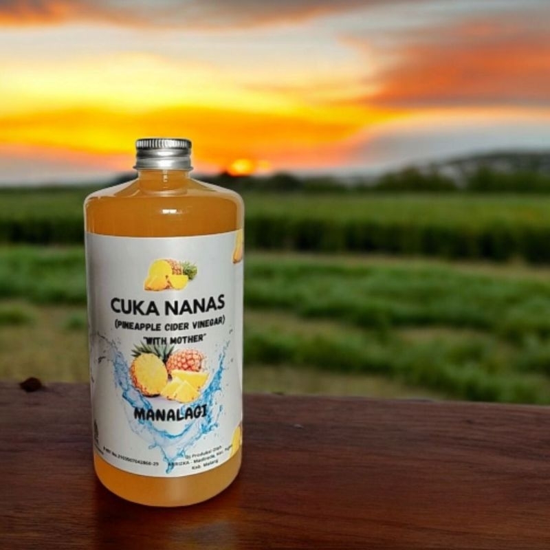 

Cuka Nanas Asli Organik (Pineapple Cider Vinegar), Isi 500ml