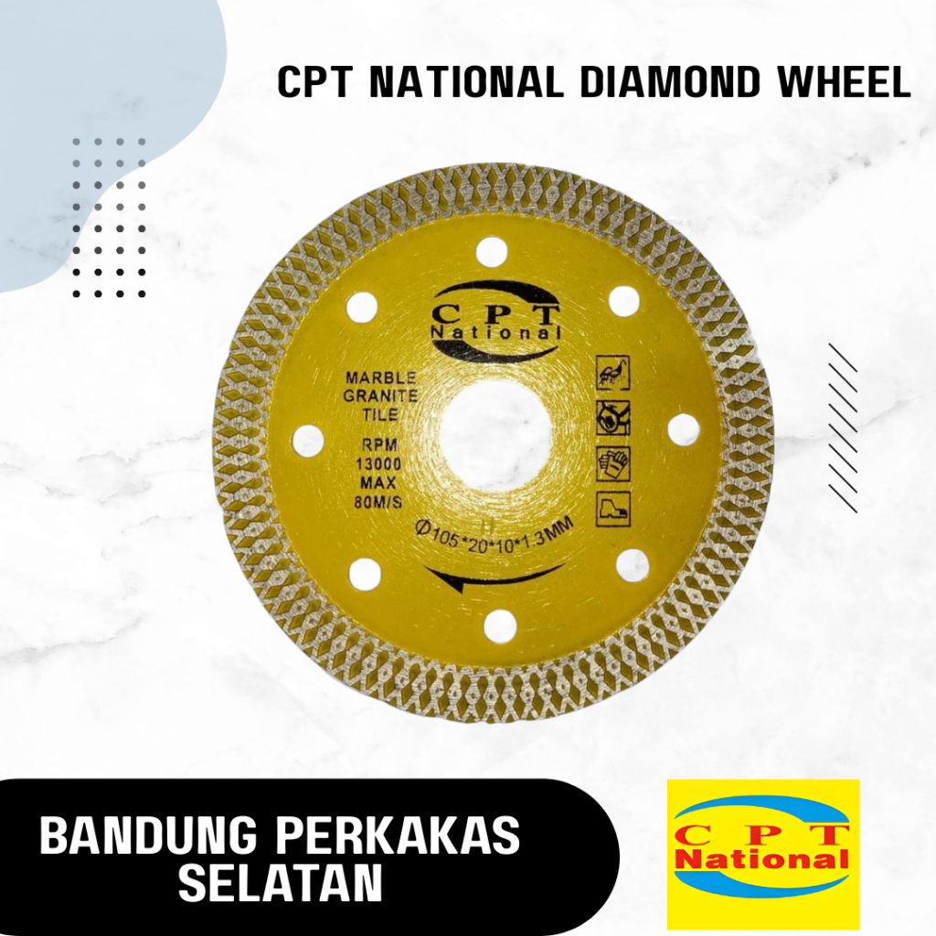 CPT NATIONAL Diamond Wheel TURBO X Pisau Potong Keramik Granit Marmer