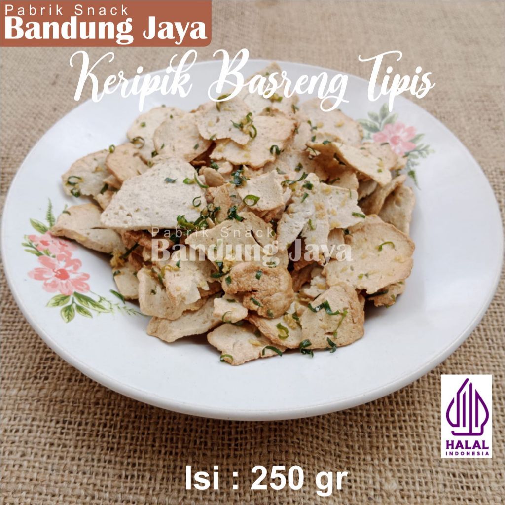 

Keripik Basreng Tipis Isi 250g Daun Jeruk Kripik Bakso Ikan Goreng Cemilan Enak Asli Bandung