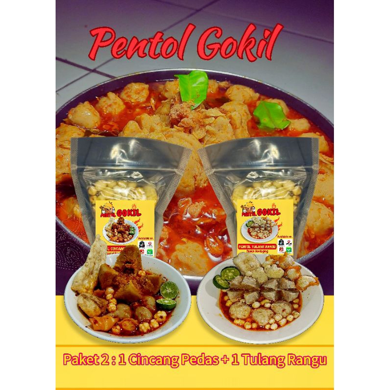 

Paket double 2 (Cincang pedas + Tulang rangu) Bocirat Bakso Brutal
