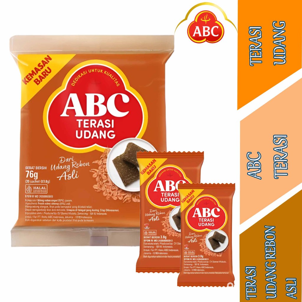 

Terasi Udang Rebon Asli - ABC - Terasi Udang - 20 Sachet - 76gr