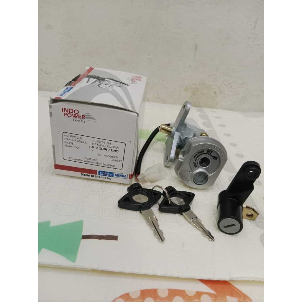 KUNCI KONTAK SET JOK MOTOR YAMAHA MIO SOUL/FINO ORIGINAL MINDA INDO POWER LOCK