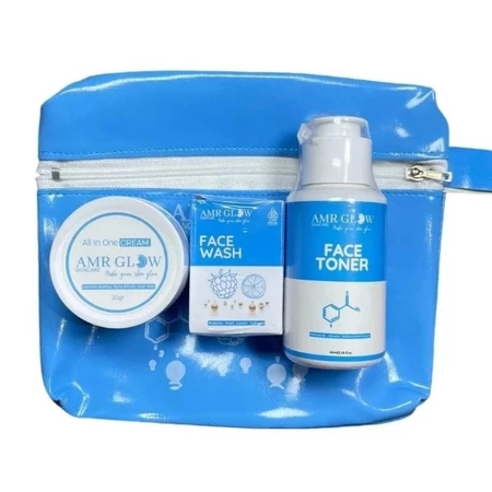 PAKET AMR GLOW SKINCARE KEMASAN BARU ORIGINAL BPOM / AMR GLOW SKINCARE
