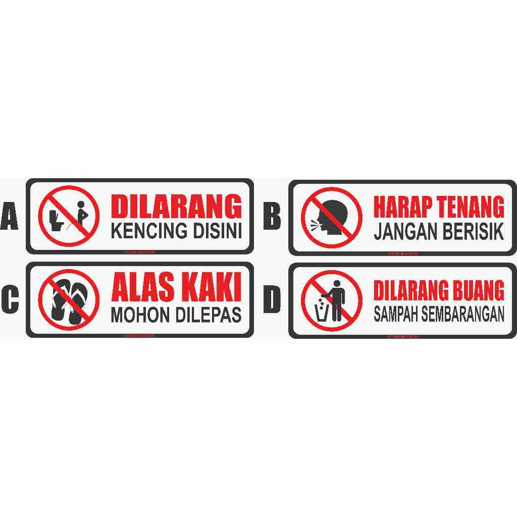 

STIKER VINYL SIMBOL DILARANG 30 X 10 CM