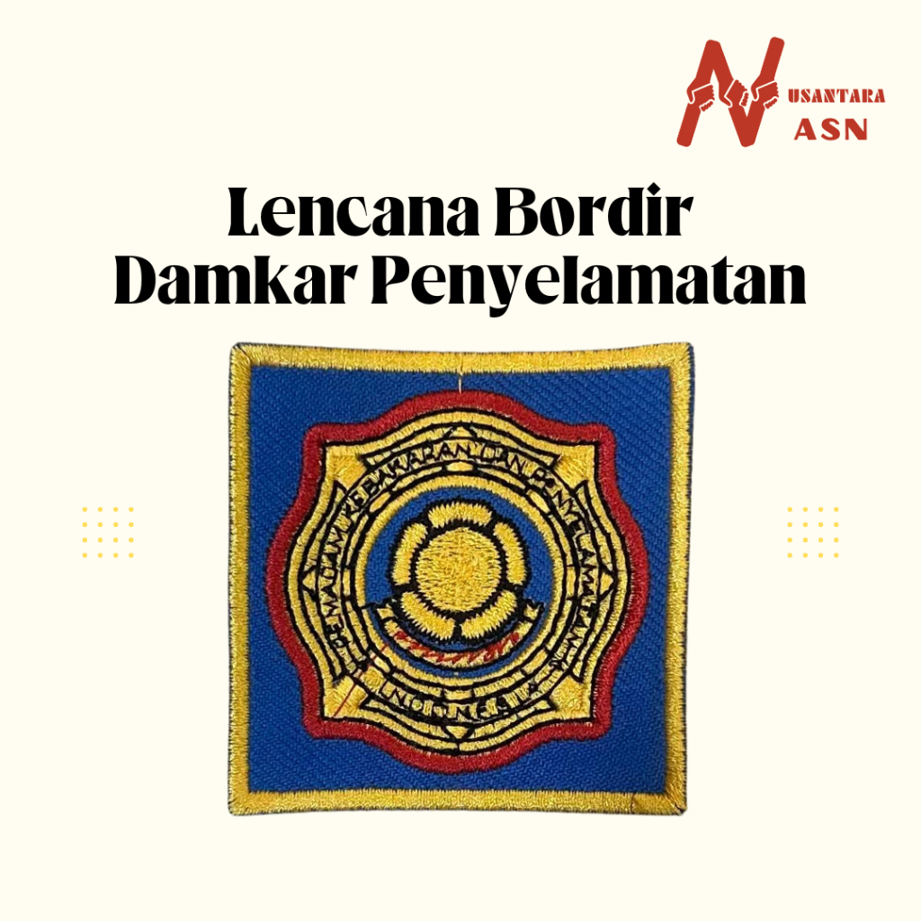 Atribut Lencana Badge Bordir Damkar Pemadam Kebakaran Penyelematan