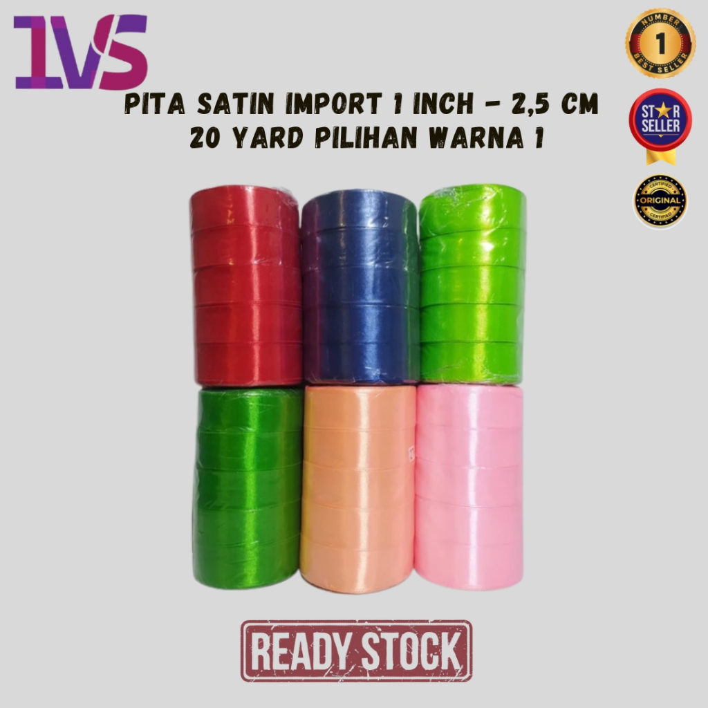 

Pita Satin Import 1 Inch - 2,5 Cm 20 Yard Pilihan Warna 1 Premium Product (Per 1 Rol)
