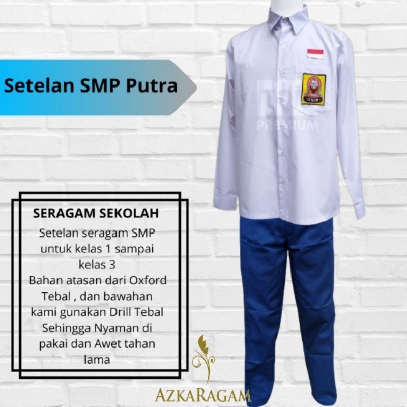 Seragam Sekolah SMP OSIS Perempuan Laki-laki Setelan Lengkap Panjang