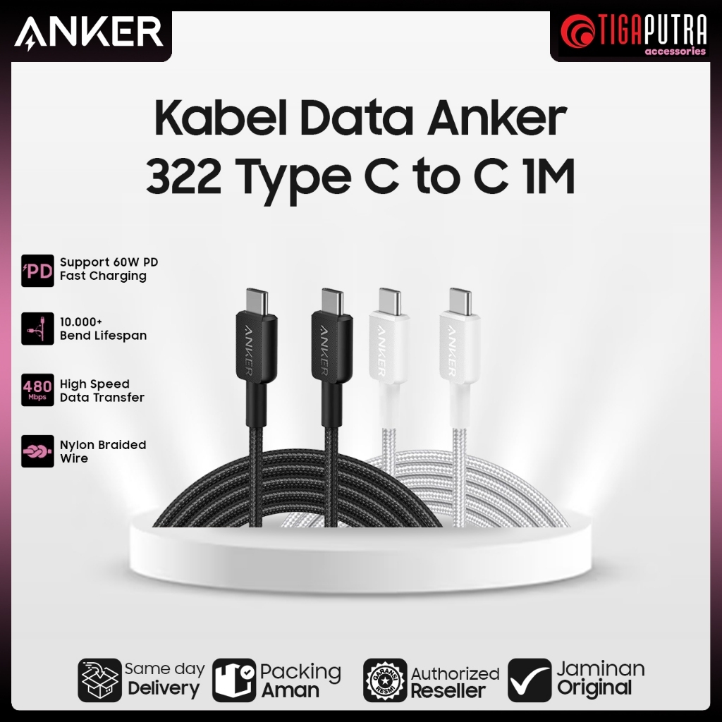 ANKER Kabel Data 322/Powerline Select+/Powerline III/Powerline+ II/- Type C to C | C to Lightning | 