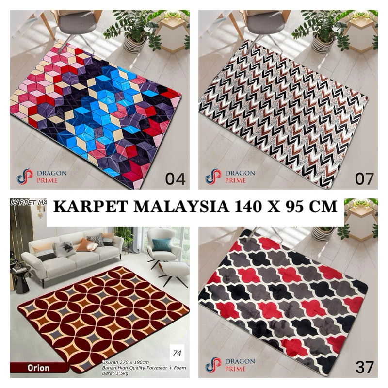 KARPET MALAYSIA 140 X 95 CM || KARPET MALAYSIA IMPORT TEBAL