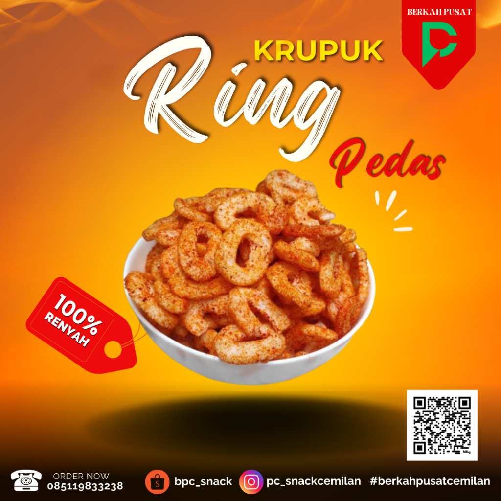 

Krupuk Ring Pedas Gurih 100gram
