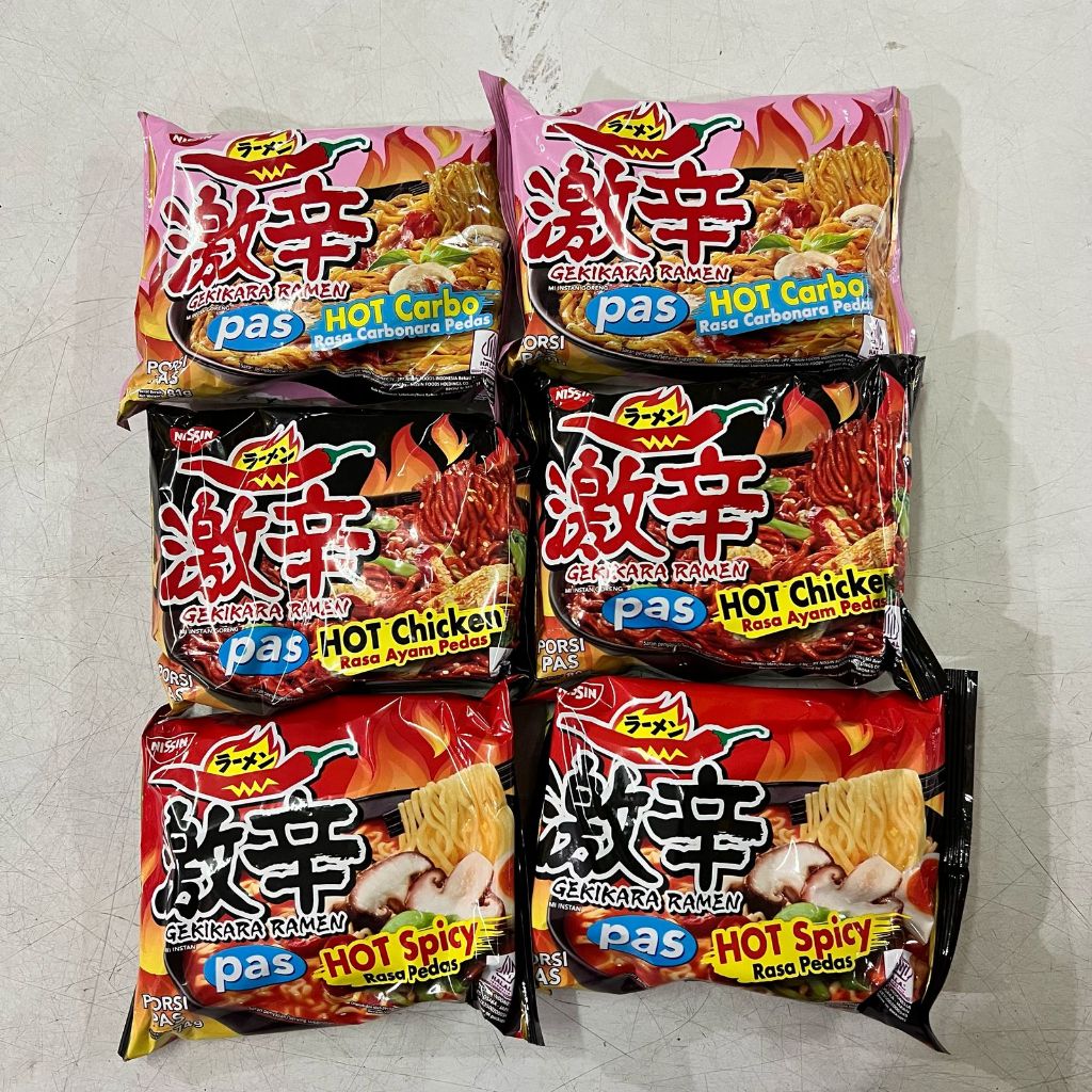 

PAKET HEMAT 5 PCS Mie Instant Ramen Nissin Gekikara Pas HALAL Jepang HALAL PROMO MURAH