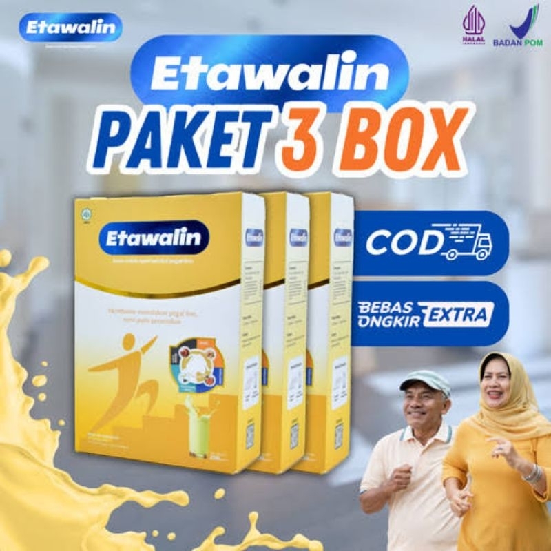 

Paket Hemat - 3 Box Etawalin Susu Kambing Etawa No.1 di Indonesia Paling Ampuh Atasi Nyeri Persendian