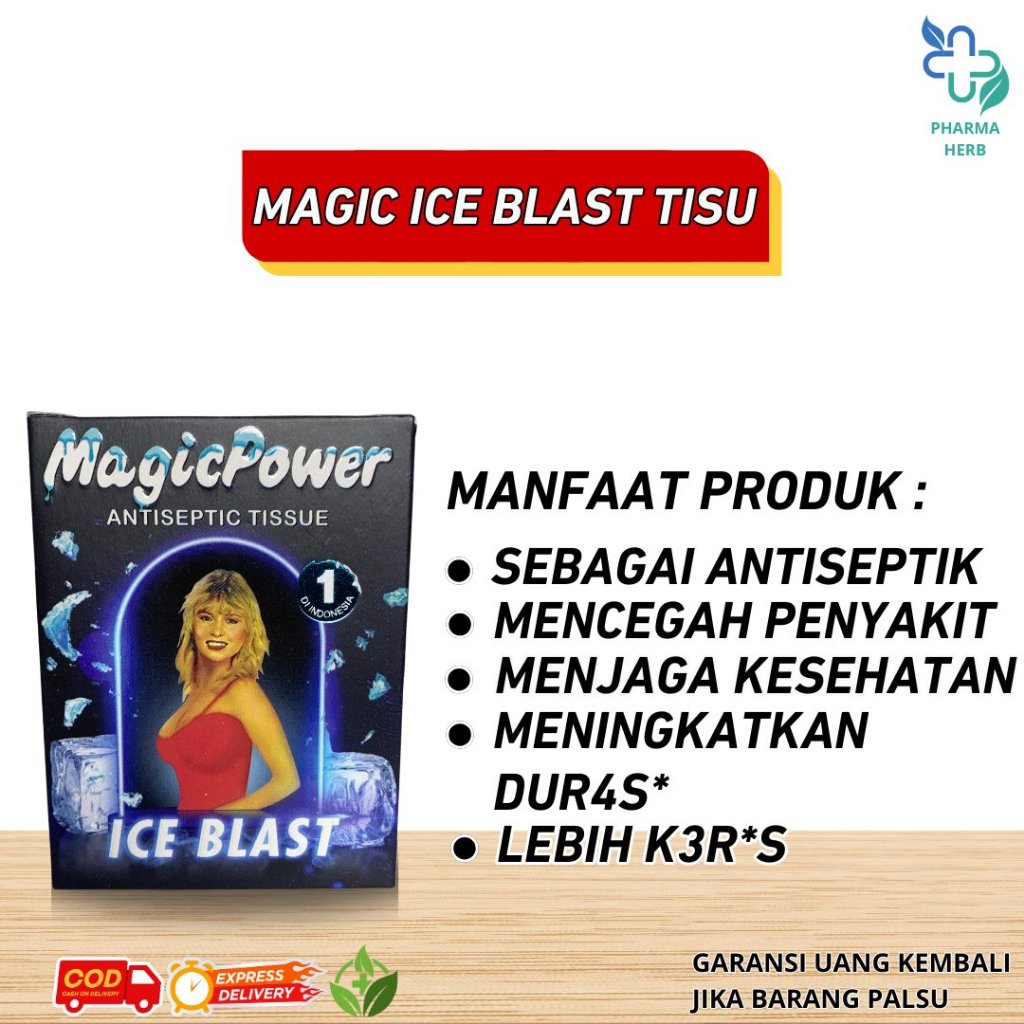Tisu Magic Ice Blast Antiseptik Bantu Tahan Lama Tissu Mejik Antiseptic Original Asli