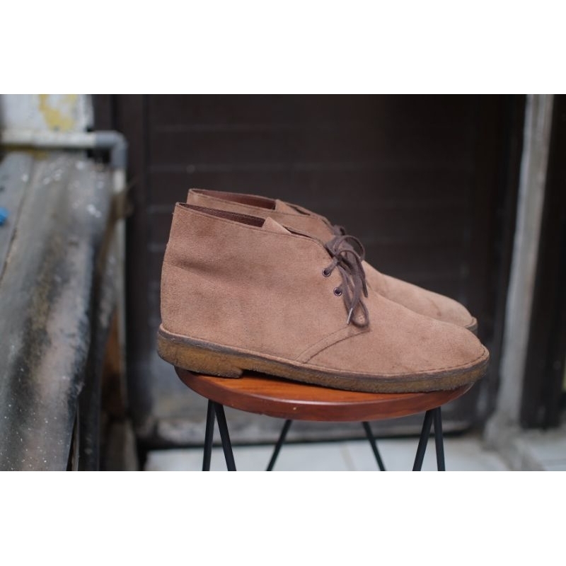 Sepatu Clarks Desert Boots Brown Suede Leather Kulit