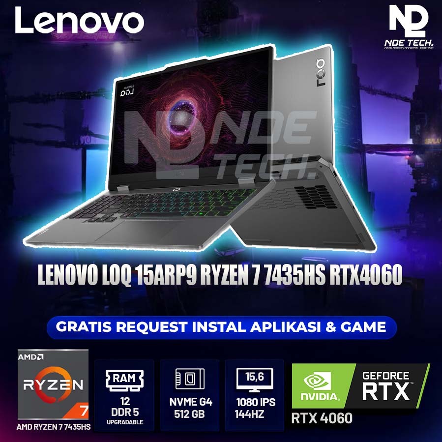 LENOVO LOQ 15ARP9 RYZEN 7 7435HS RTX4060